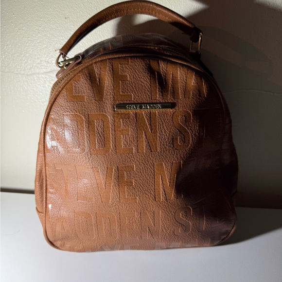 Steve Madden Tan Embossed Men's Backpack - Picture 5 of 8